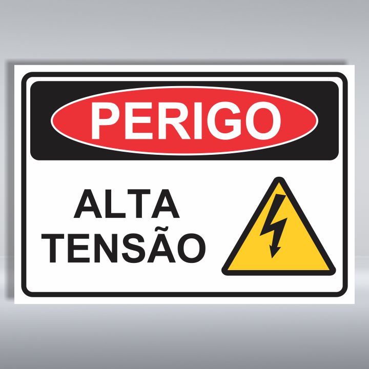 PLACA DE PERIGO | ALTA TENSÃO